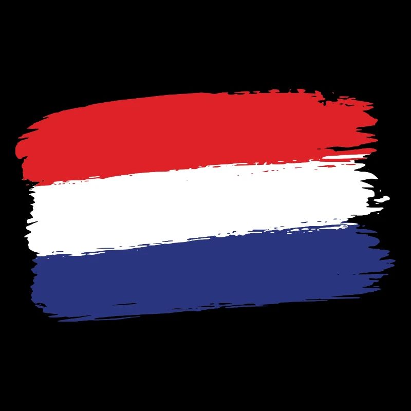 Holländische Flagge Pinselstrich