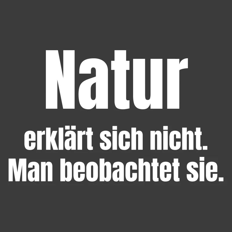 Nature observes, does not explain itself