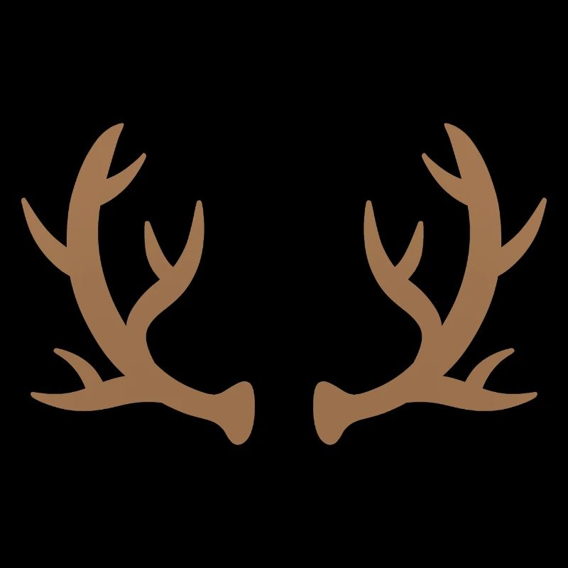 Braune Hirschgeweih-Silhouette