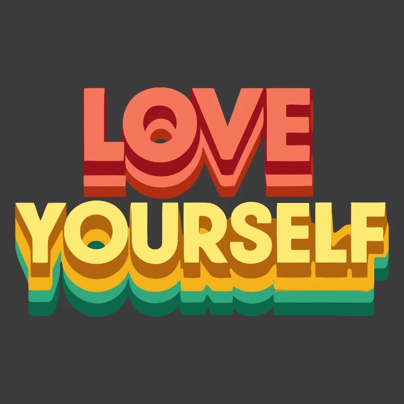 Retro Regenbogen-Selbstliebe