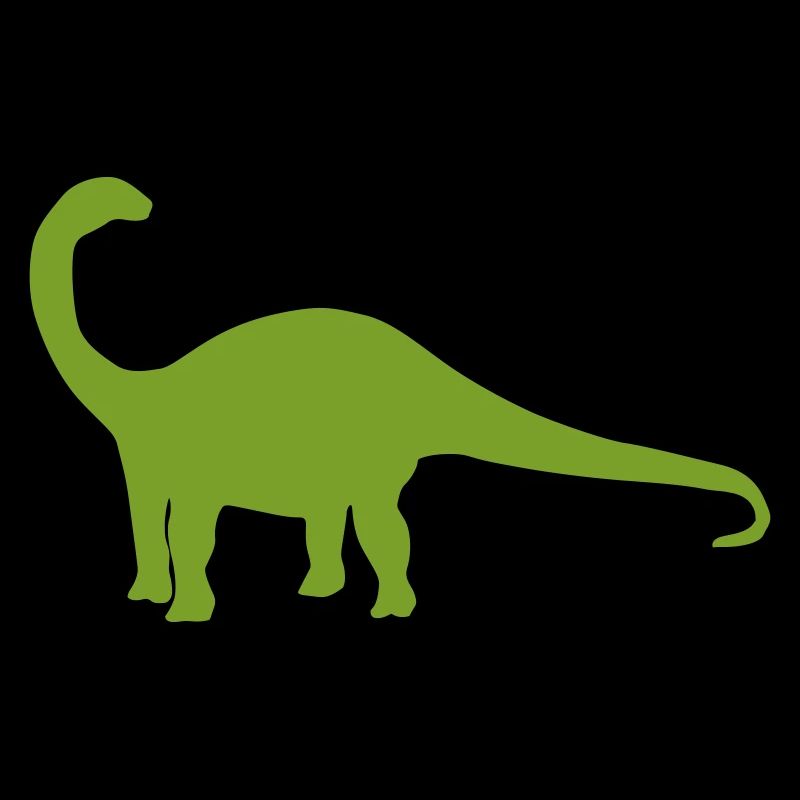 Silhouette de dinosaure vert