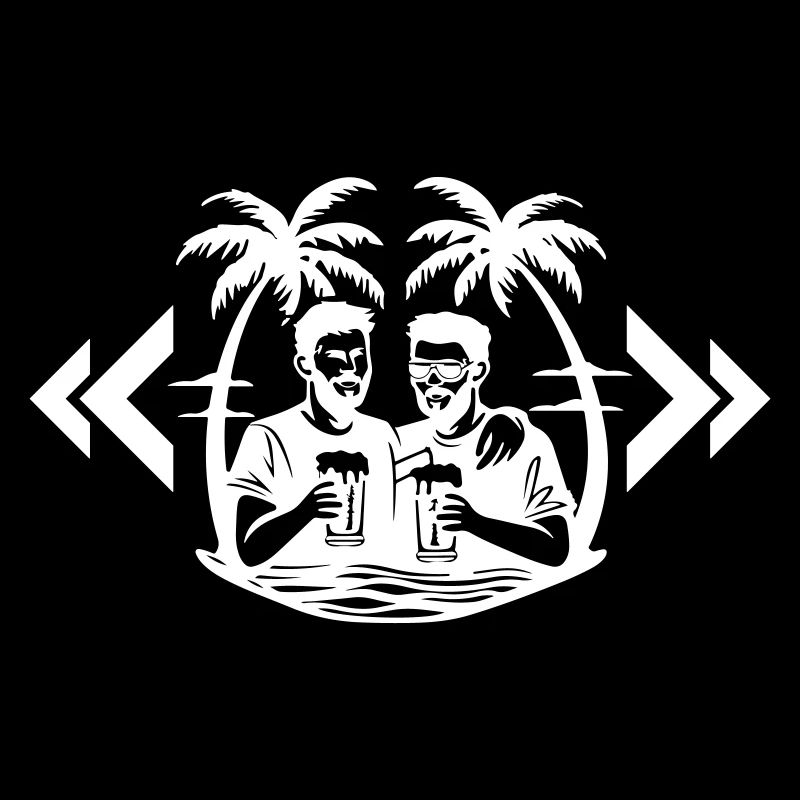 Fête de plage Palm Trees