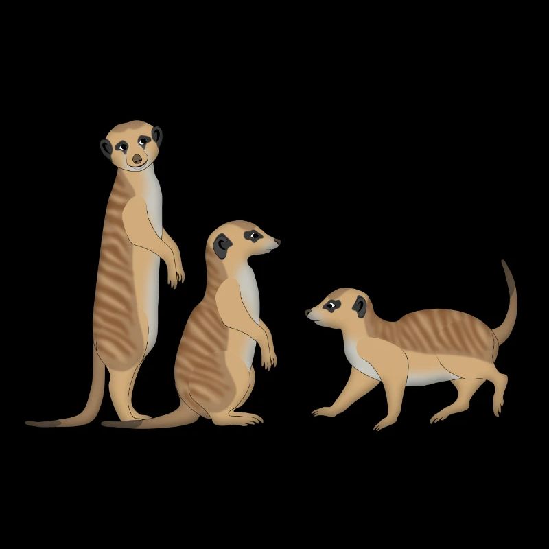 Three meerkats