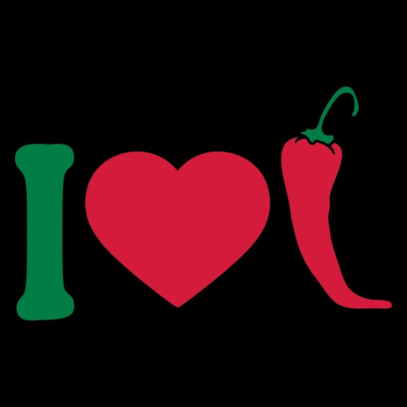 J'aime le piment piment Peperoni Herz Logo