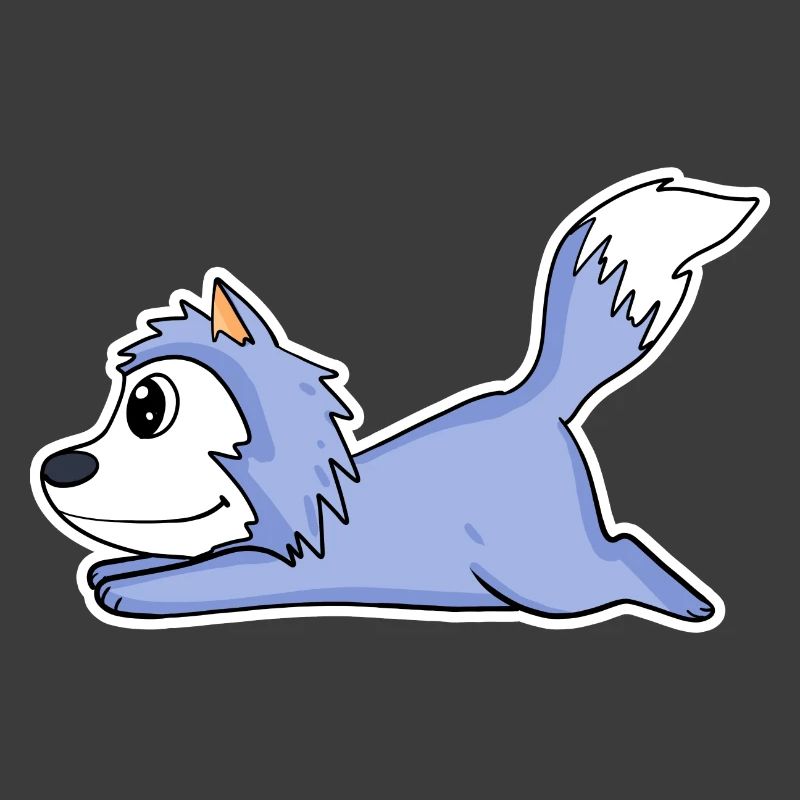 liegender Wolf