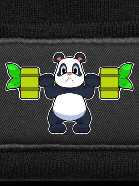 Panda Bodybuilder Barbell Bodybuilding