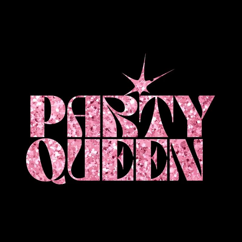 Party Queen Glitzer Text