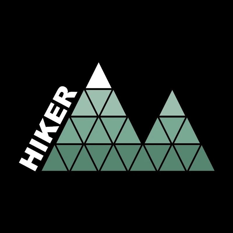"Hiker" - Geometric Mountain Design