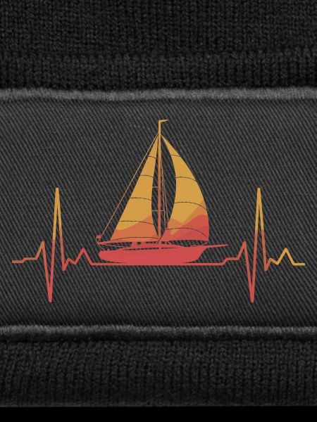 Sailing heart at sunset