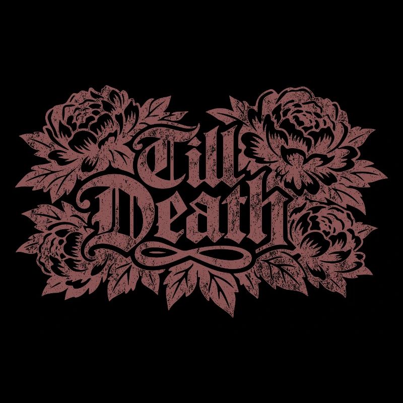 Till Death Florale Gothic | Valentins Tag