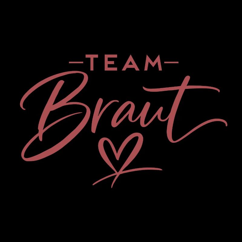Team Braut – Handlettering Herzlogo