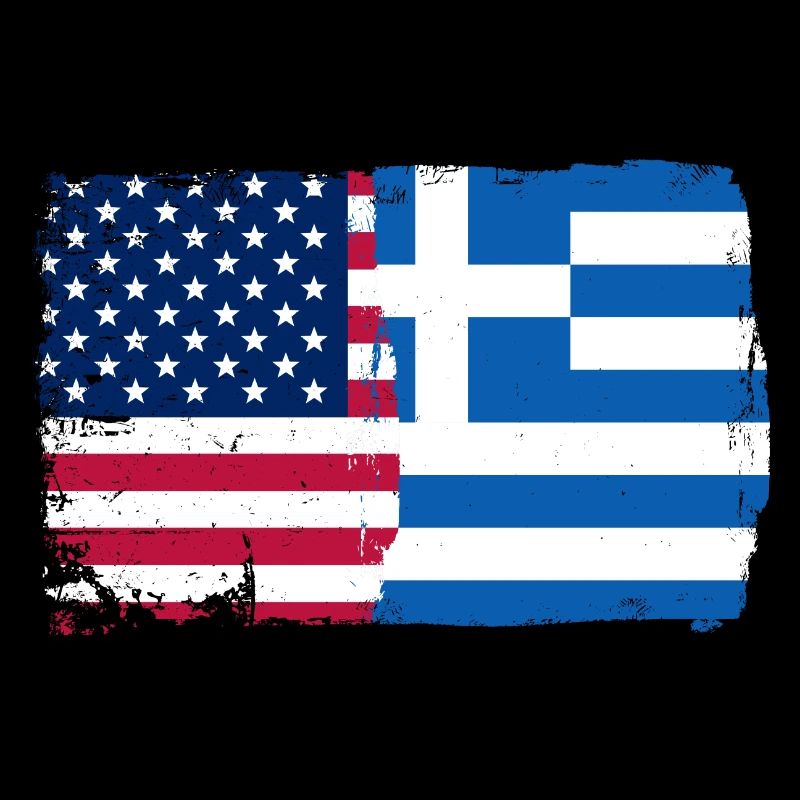 US Griechenland Flagge Fusion
