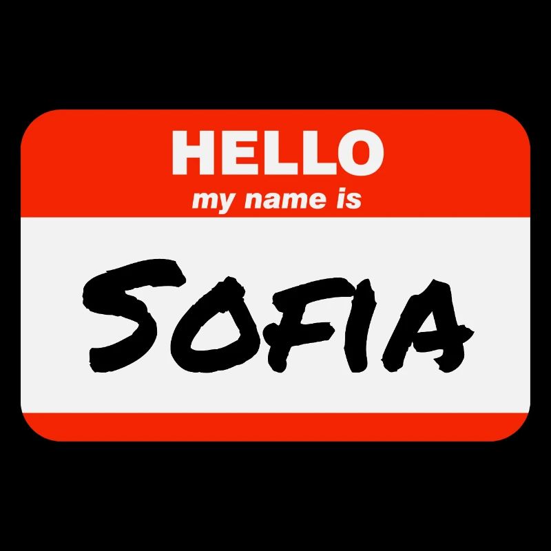 Hello My Name Is Sofia Label Name Tag