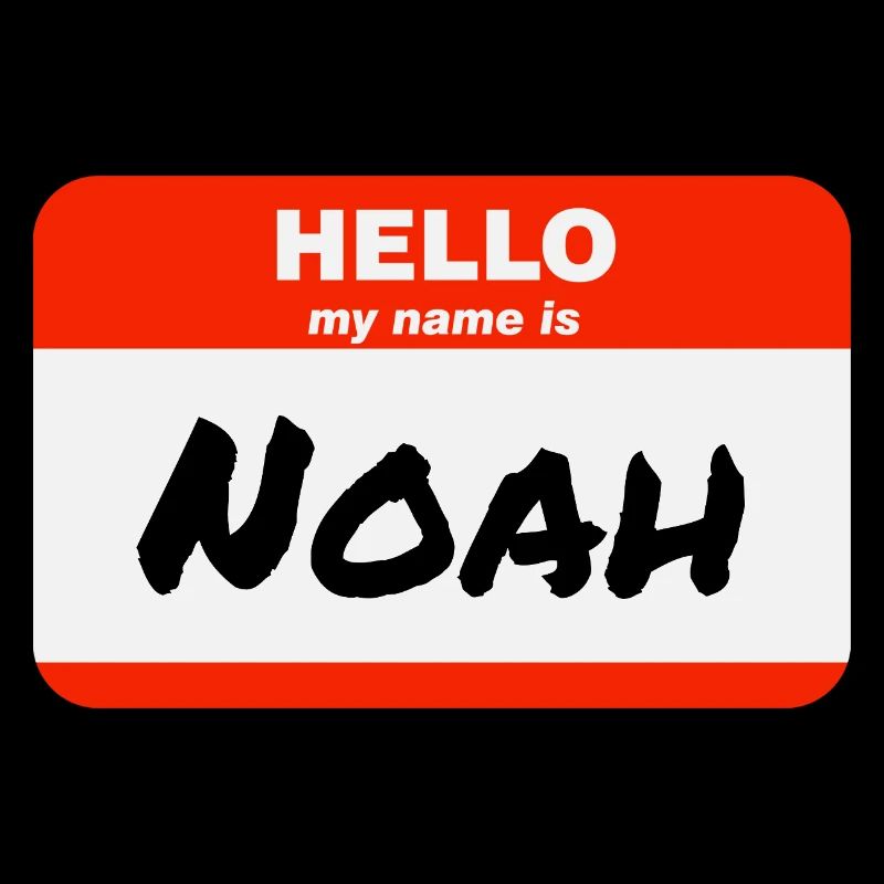 Hello My Name Is Noah Label Name Tag