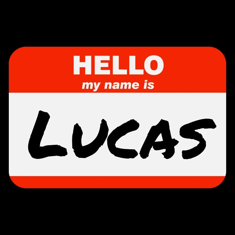 Hello My Name Is Lucas Label Name Tag