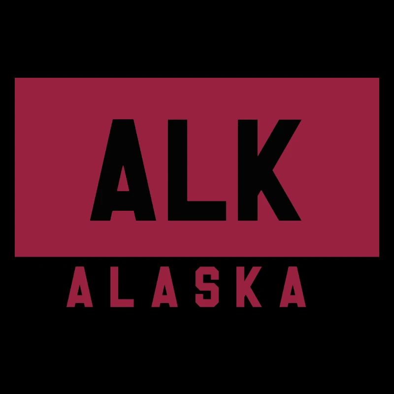 Alaska Typography in Ruby Color