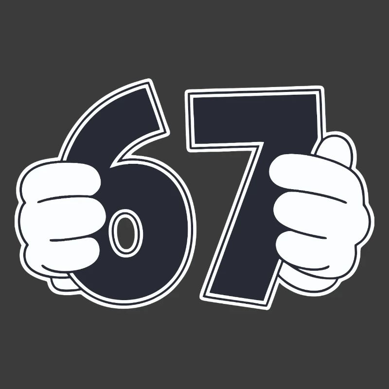 Minimaliste Fun Numéro 67 Conception graphique