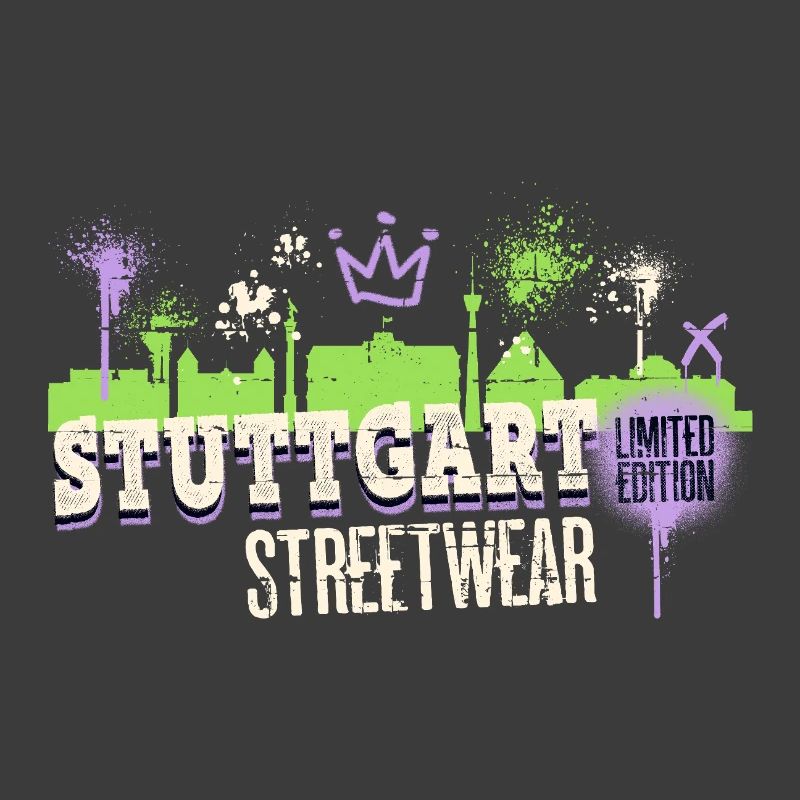 Stuttgart Skyline City Germany Graffiti Art