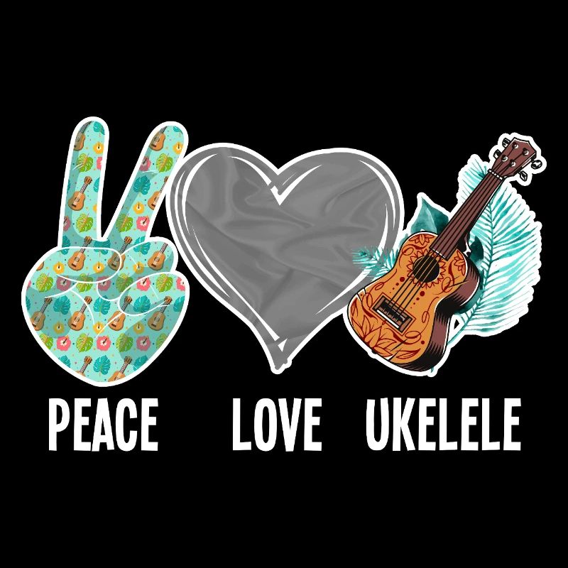 Hawaiian Ukulele Uke Peace Love