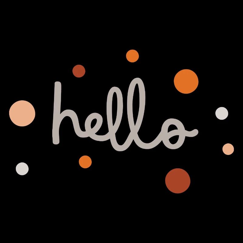 Hello Cute Minimal Typography Soft Aesthetic Desig