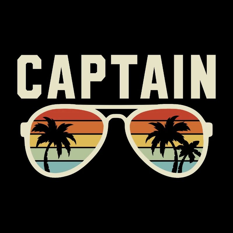 Captain Sunglasses Boat Boating Sailor Sailing