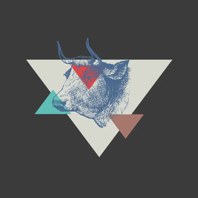 Conception de triangle de vache