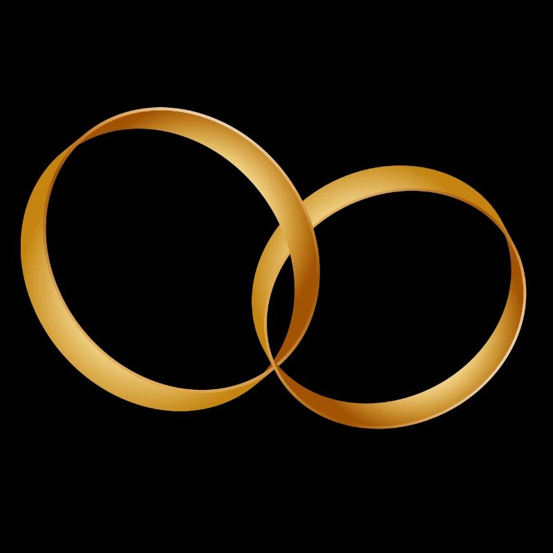 two gold rings - wedding ring - wedding
