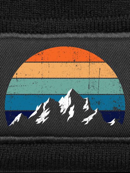 Retro Mountain Sunset Gradient