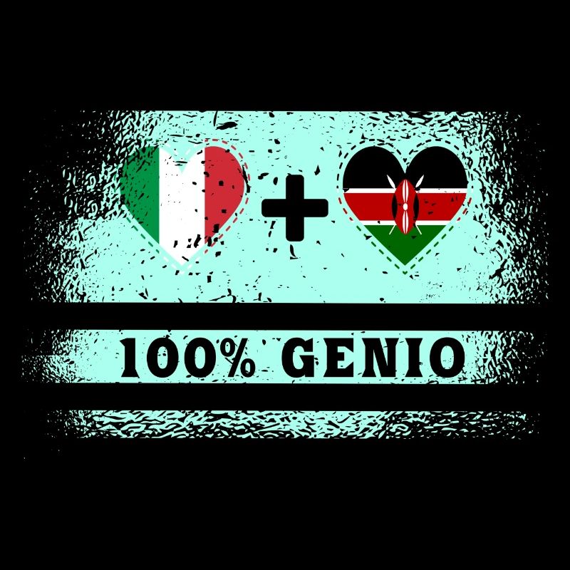 Italy and Kenya 100% genius flag