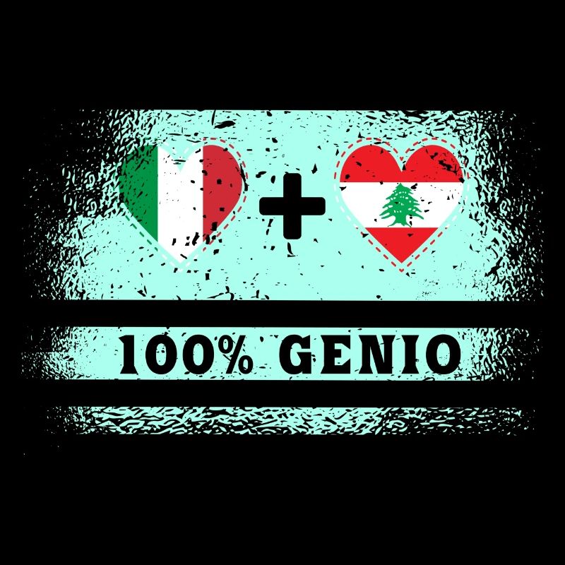 Italie et Liban 100% drapeau de génie