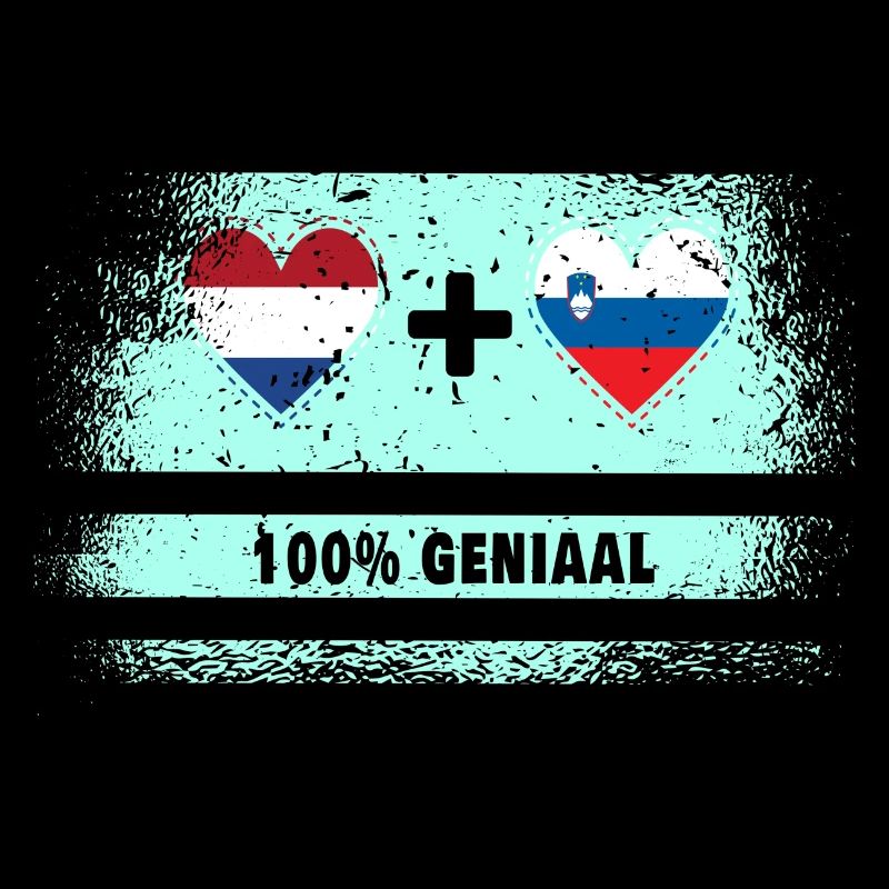 Drapeau 100% Genius de la Slovénie et des Pays-Bas