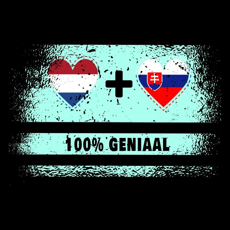 Slovaquie et Pays-Bas 100% Genius flag