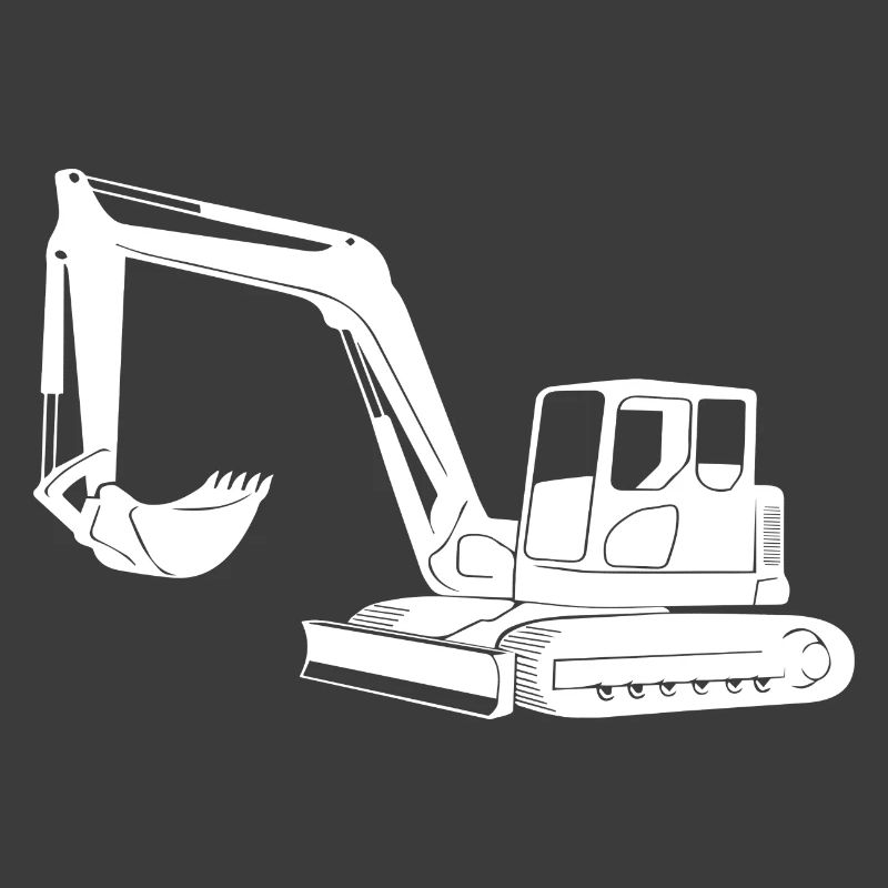Excavator Driver Silhouette - Construction Equipment Operator