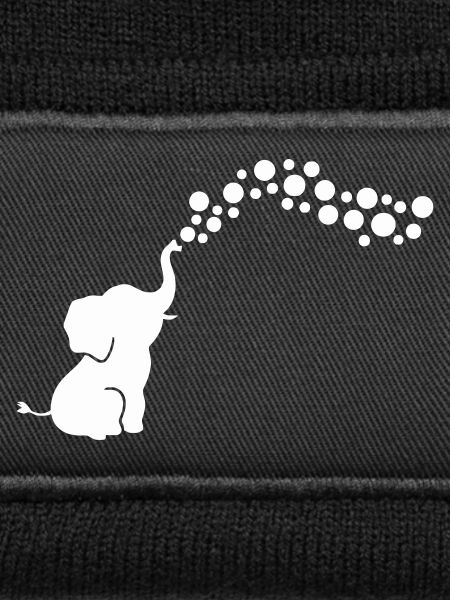 Playful Elephant Blowing Bubbles
