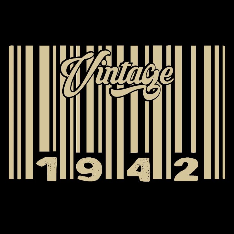 Vintage 1942 Barcode 1942: Year 2025.