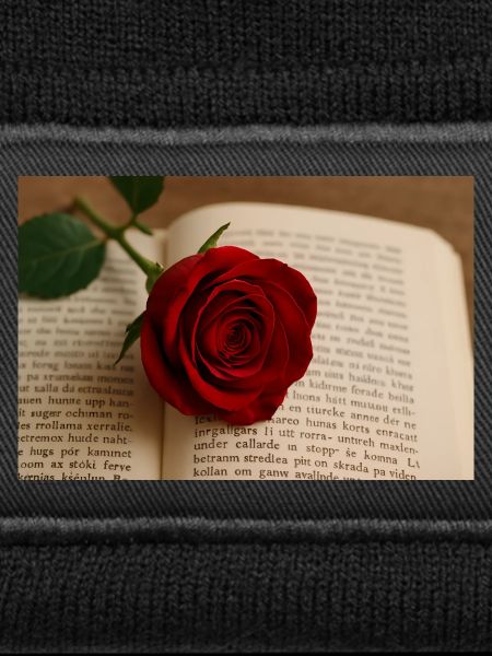 Book and rose