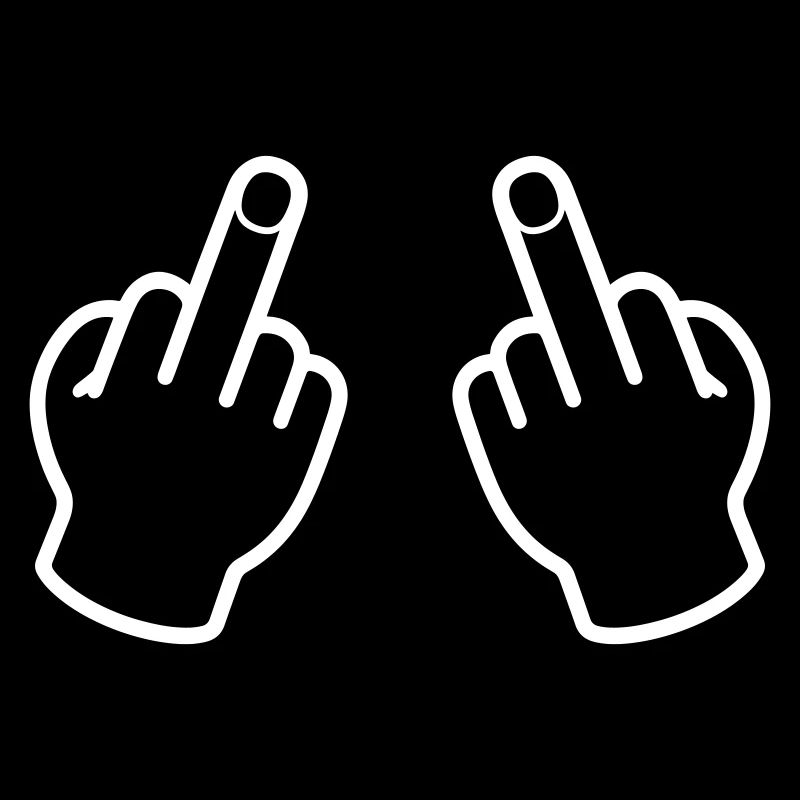 Mittelfinger Hand Frech