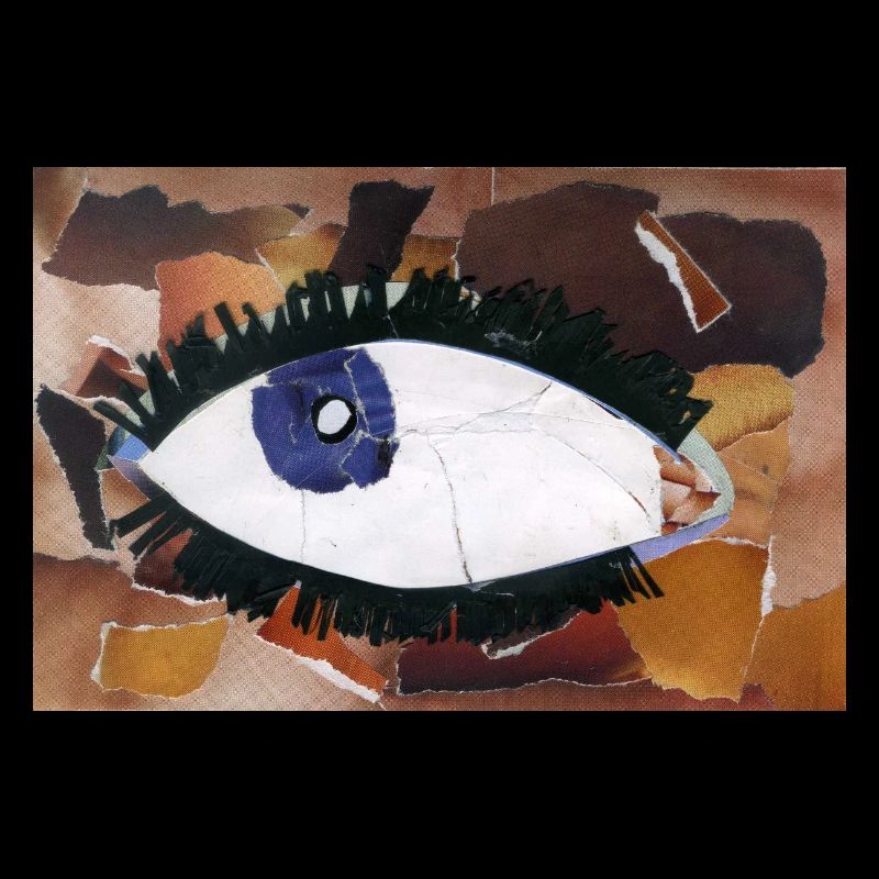 Abstrakte Collage Augenkunst