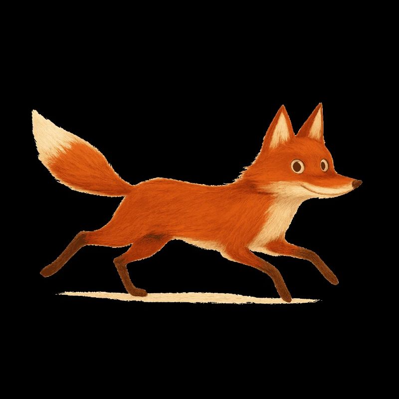 Laufender roter Fuchs