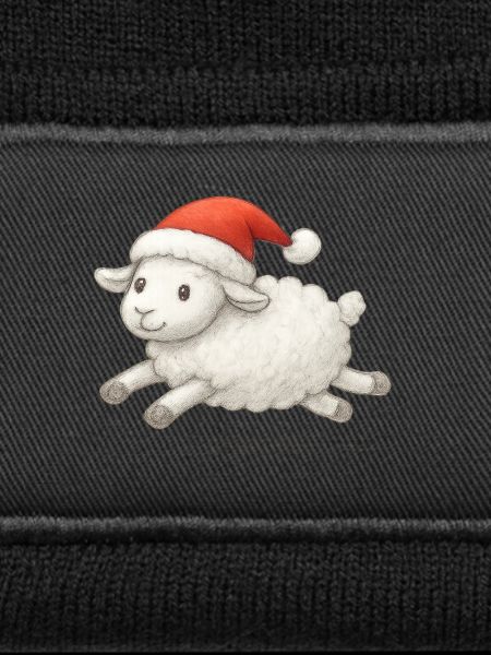 Sheep with Santa hat