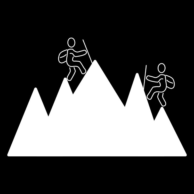 Bergsteiger Linien Silhouette