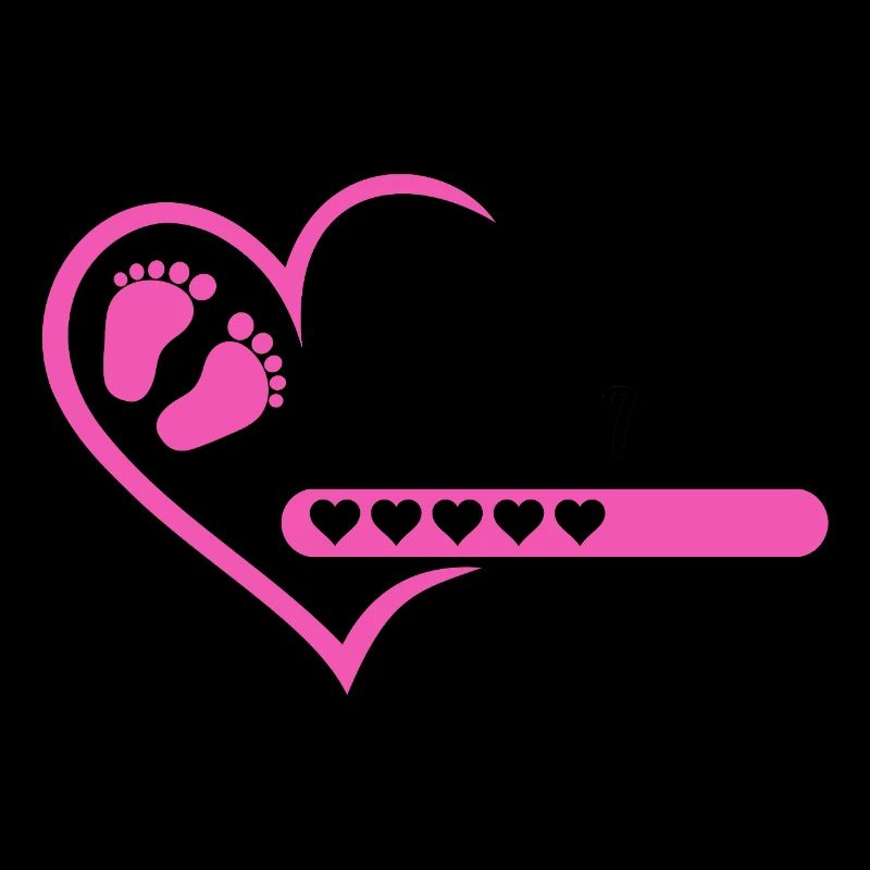 Mama 2027 loading Herz Version Mädchen pink