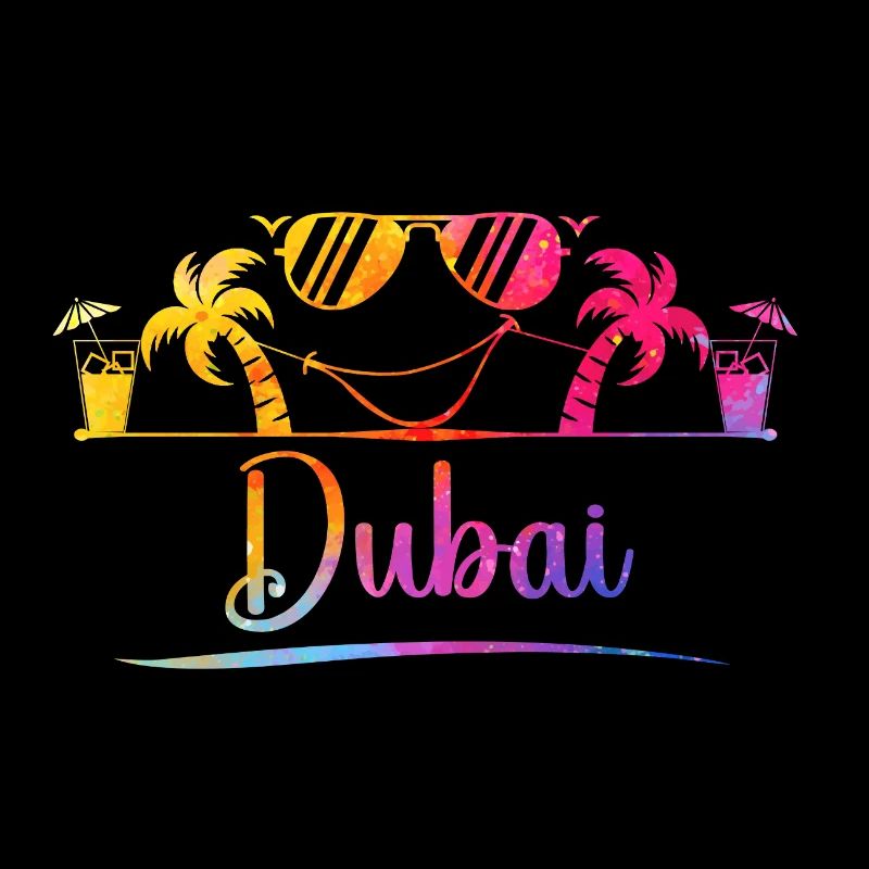 Dubai Palm Trees Summer Sunglasses Design