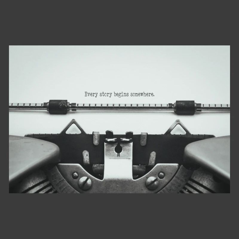 Every Story Begins Somewhere Typewriter Design