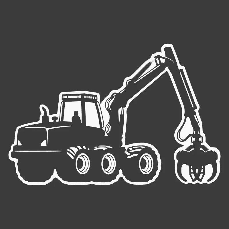 Silhouette de moissonneuse