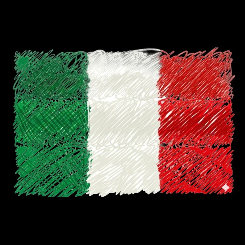 Drapeau italien griffonné