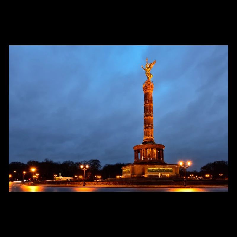 Berlin Victory Column at Dusk