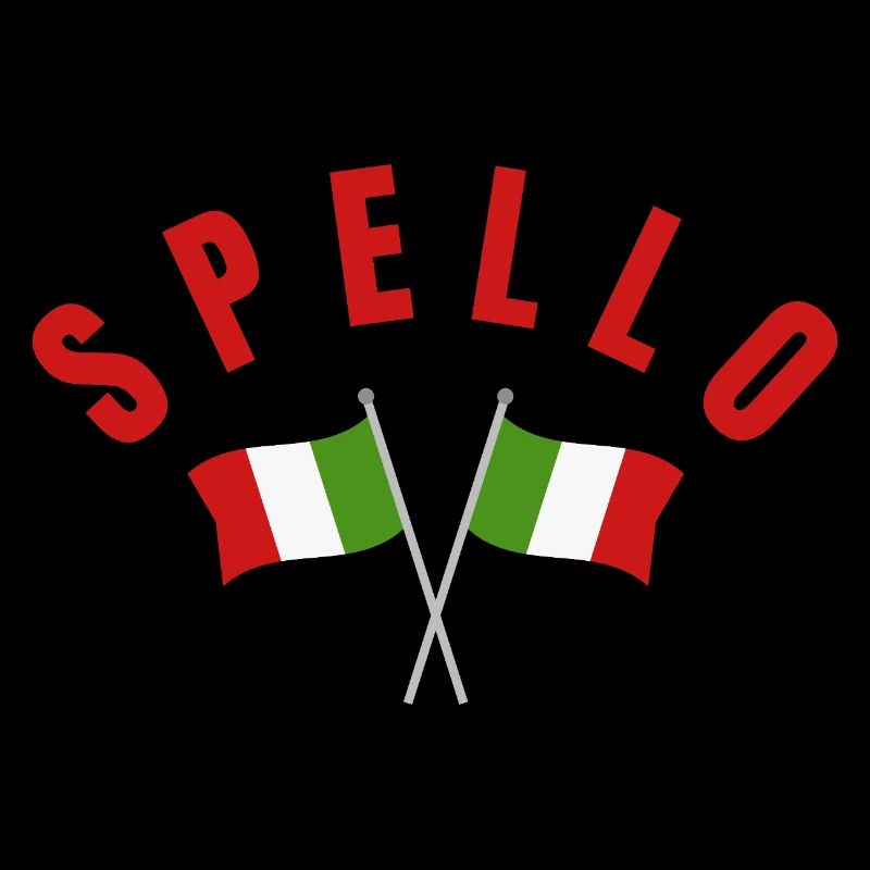 Drapeaux italiens de Spello