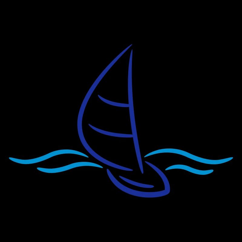 Sailing Boad And Waves Logo