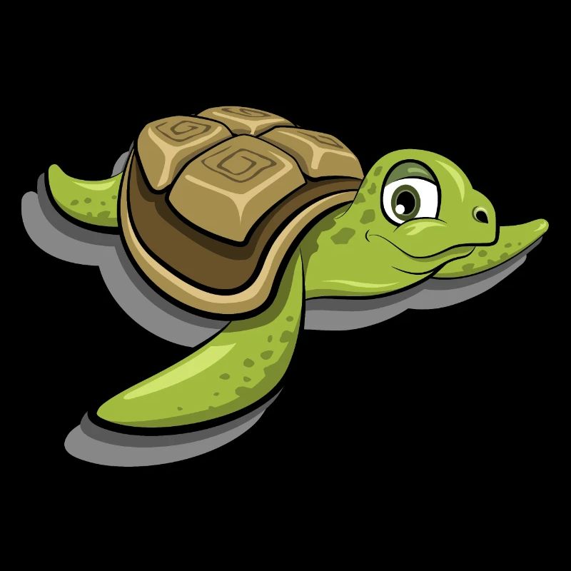 cute turtle comic sea animals cartoon icon